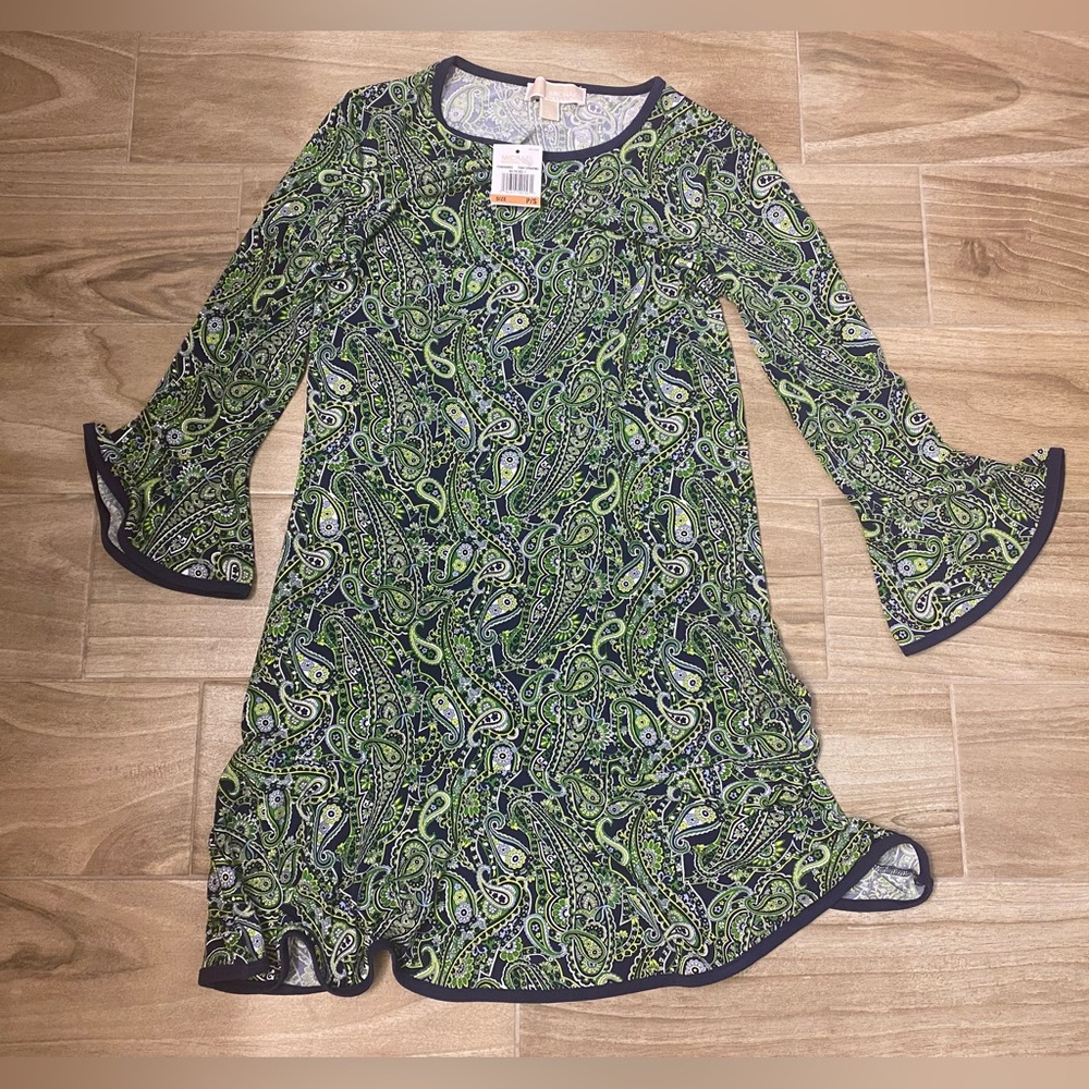 Michael Kors Dress ❤️Women’s size PS Green/Navy New with Tag
